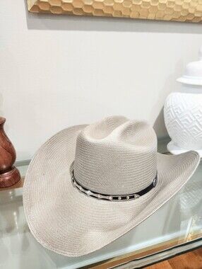 Stetson Kenton 10x Western Straw Cowboy Hat with Studded Band. Unisex